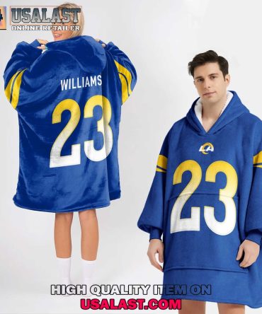 Hot Personalized Los Angeles Chargers Williams Unisex Blanket Hoodie