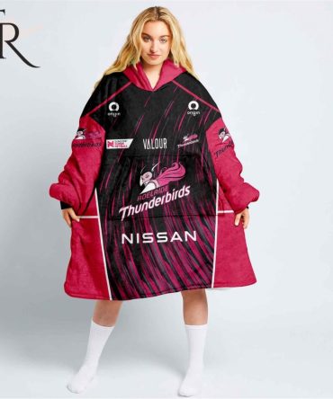 Personalized Netball Au Adelaide Thunderbirds Oodie, Flanket, Blanket Hoodie, Snuggie