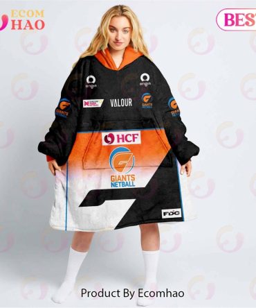Personalized Netball Au Giants Netball Oodie, Flanket, Blanket Hoodie, Snuggie