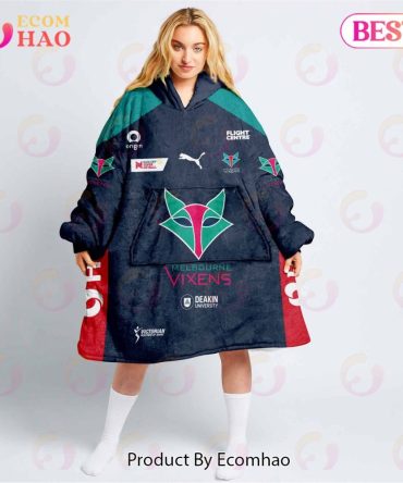 Personalized Netball Au Melbourne Vixens Oodie, Flanket, Blanket Hoodie, Snuggie
