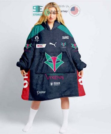 Best Personalized Netball Melbourne Vixens Dark Blue Hooded Blanet Hoodie