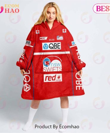 Personalized Netball New South Wales Swifts Oodie, Flanket, Blanket Hoodie, Snuggie