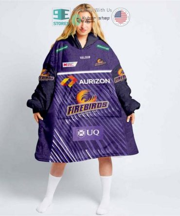 Best Personalized Netball Queensland Firebirds Violet Hooded Blanet Hoodie