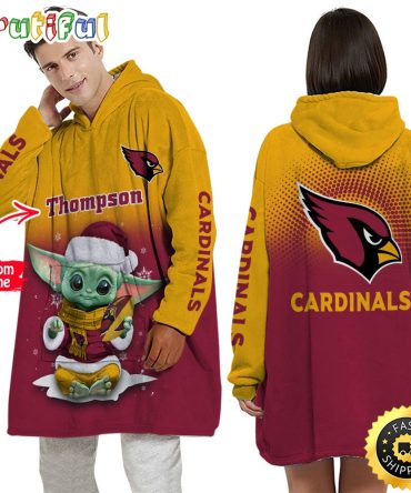 Personalized Nfl Arizona Cardinals Blanket Hoodie Baby Yoda Lover Unisex Hoodie