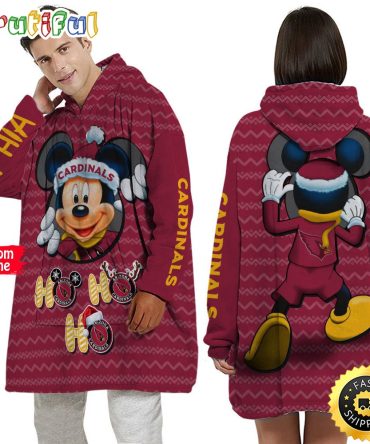 Personalized Nfl Arizona Cardinals Blanket Hoodie Mickey Unisex Hoodie