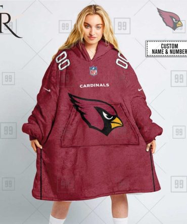 Personalized Nfl Arizona Cardinals Home Jersey Blanket Hoodie