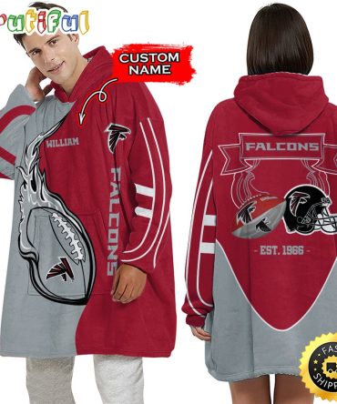Personalized Nfl Atlanta Falcons Blanket Hoodie Unisex Hoodie For Football Fans