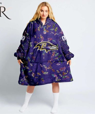 Personalized Nfl Baltimore Ravens With A Bold And Dense Logo Design Hoodie Blanket