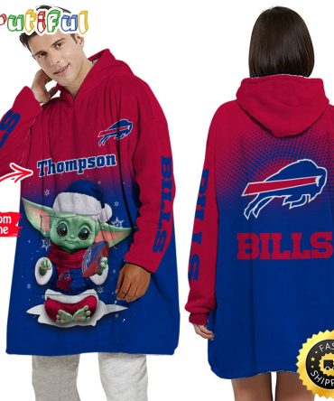 Personalized Nfl Buffalo Bills Blanket Hoodie Baby Yoda Lover Unisex Hoodie