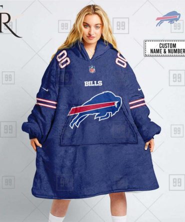 Personalized Nfl Buffalo Bills Home Jersey Blanket Hoodie