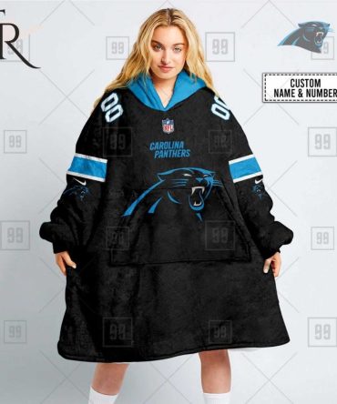 Personalized Nfl Carolina Panthers Home Jersey Blanket Hoodie