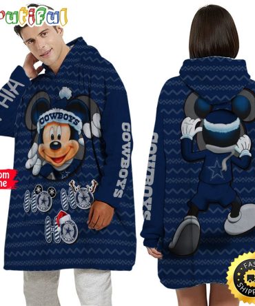 Personalized Nfl Dallas Cowboys Blanket Hoodie Mickey Unisex Hoodie