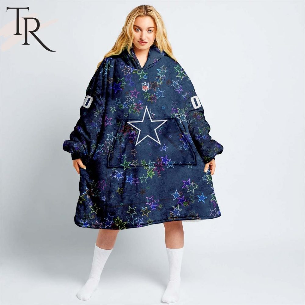Personalized Nfl Dallas Cowboys With A Bold And Dense Logo Design Hoodie Blanket