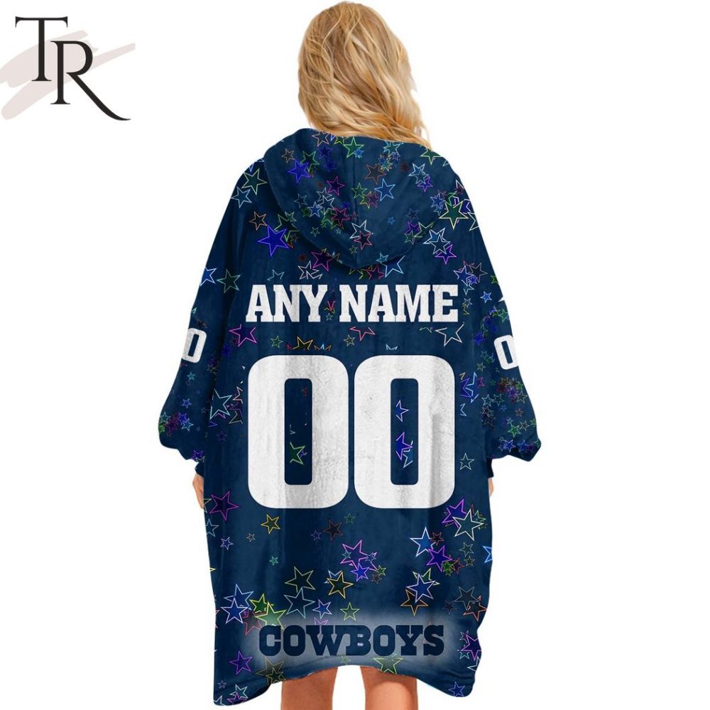 Personalized Nfl Dallas Cowboys With A Bold And Dense Logo Design Hoodie Blanket - Image 4