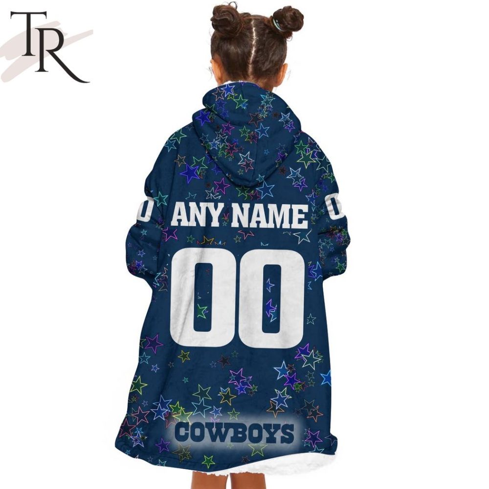 Personalized Nfl Dallas Cowboys With A Bold And Dense Logo Design Hoodie Blanket - Image 5