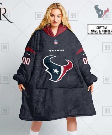 Personalized Nfl Houston Texans Home Jersey Blanket Hoodie