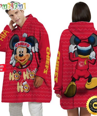 Personalized Nfl Kansas City Chiefs Blanket Hoodie Mickey Unisex Hoodie