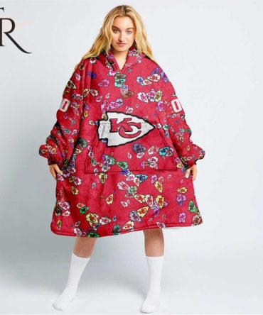Personalized Nfl Kansas City Chiefs With A Bold And Dense Logo Design Hoodie Blanket
