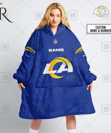 Personalized Nfl Los Angeles Rams Home Jersey Blanket Hoodie
