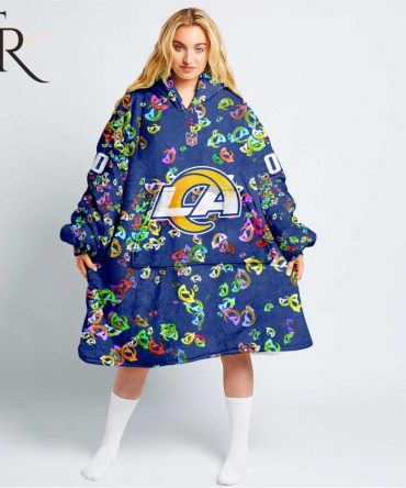 Personalized Nfl Los Angeles Rams With A Bold And Dense Logo Design Hoodie Blanket
