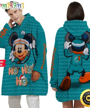 Personalized Nfl Miami Dolphins Blanket Hoodie Mickey Unisex Hoodie