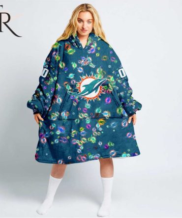 Personalized Nfl Miami Dolphins With A Bold And Dense Logo Design Hoodie Blanket