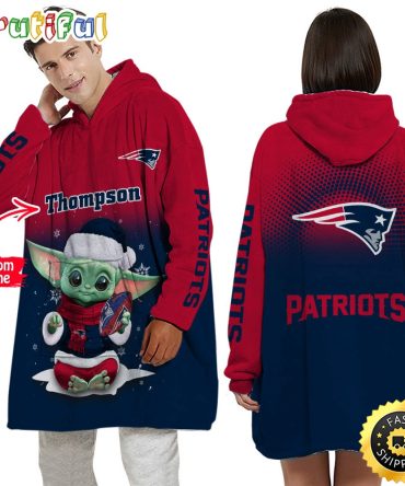 Personalized Nfl New England Patriots Blanket Hoodie Baby Yoda Lover Unisex Hoodie