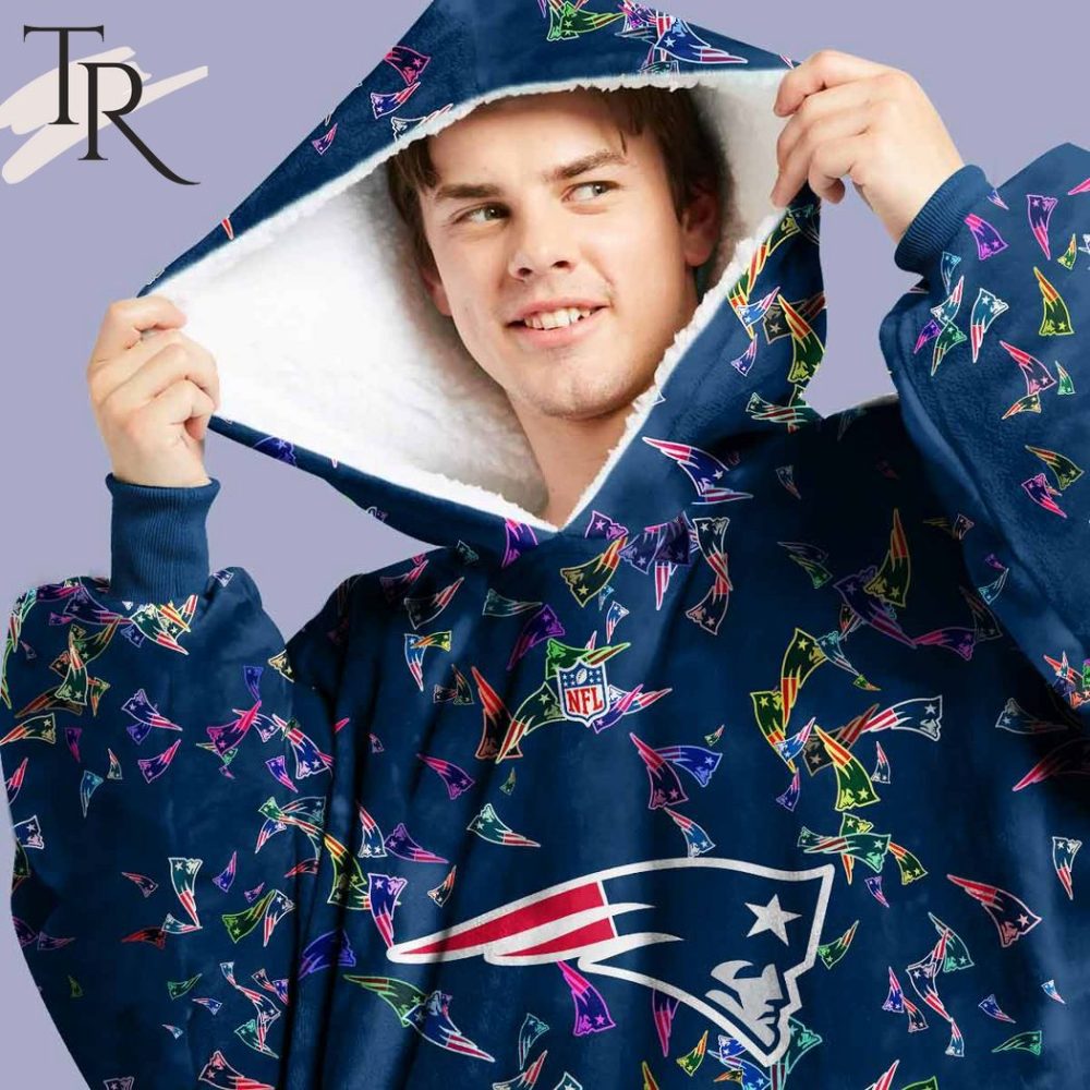 Personalized Nfl New England Patriots With A Bold And Dense Logo Design Hoodie Blanket - Image 2