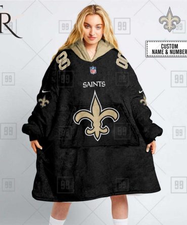 Personalized Nfl New Orleans Saints Home Jersey Blanket Hoodie