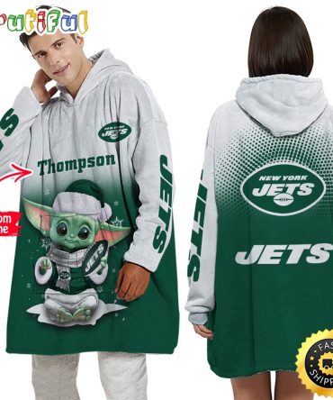 Personalized Nfl New York Jets Blanket Hoodie Baby Yoda Lover Unisex Hoodie