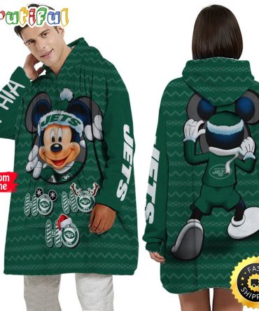 Personalized Nfl New York Jets Blanket Hoodie Mickey Unisex Hoodie