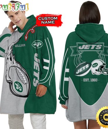 Personalized Nfl New York Jets Blanket Hoodie Unisex Hoodie For Football Fans