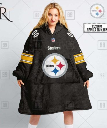 Personalized Nfl Pittsburgh Steelers Home Jersey Blanket Hoodie