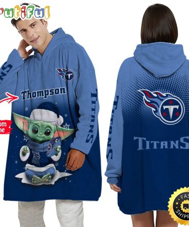 Personalized Nfl Tennessee Titans Blanket Hoodie Baby Yoda Lover Unisex Hoodie