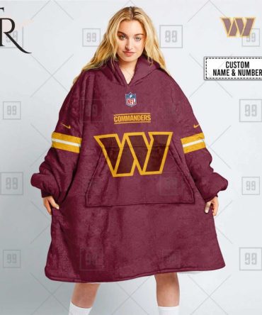 Personalized Nfl Washington Commanders Home Jersey Blanket Hoodie