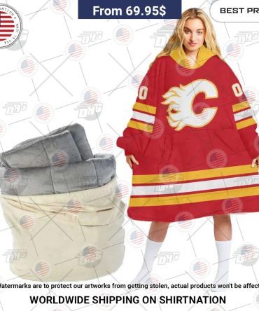 Best Custom Nhl Calgary Flames Blanket Hoodie