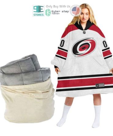 Best Personalized Carolina Hurricanes White Hooded Blanet Hoodie