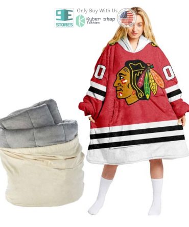 Best Personalized Chicago Blackhawks Logo Red Hooded Blanet Hoodie
