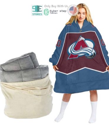 Best Personalized Colorado Avalanche Logo Blue Hooded Blanet Hoodie