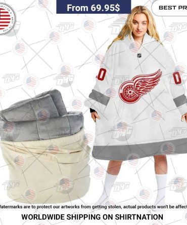 Best Custom Nhl Detroit Red Wings Blanket Hoodie