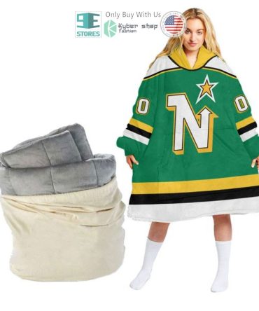 Best Personalized Minnesota North Stars Green Hooded Blanet Hoodie