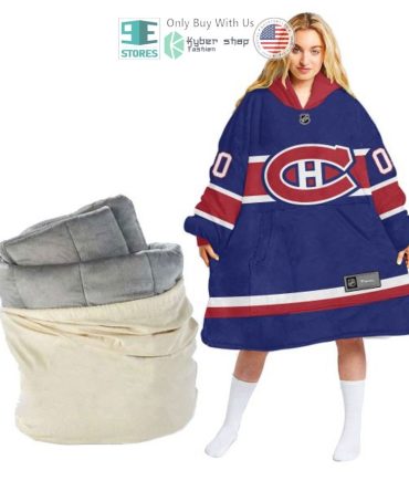Best Personalized Montreal Canadiens Logo Blue Hooded Blanet Hoodie