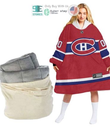 Best Personalized Montreal Canadiens Logo Red Hooded Blanet Hoodie