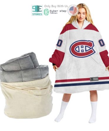 Best Personalized Montreal Canadiens White Hooded Blanet Hoodie