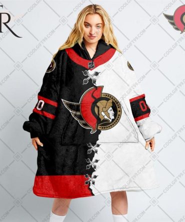 Personalized Nhl Ottawa Senators Mix Jersey Blanket Hoodie