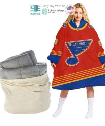 Best Personalized St. Louis Blues Logo Red Hooded Blanet Hoodie