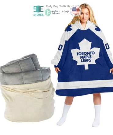 Best Personalized Toronto Maple Leafs White Blue Hooded Blanet Hoodie