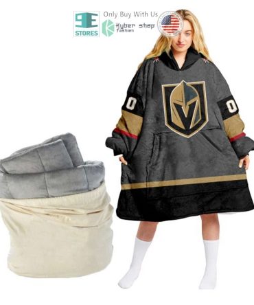 Best Personalized Vegas Golden Knights Grey Hooded Blanet Hoodie