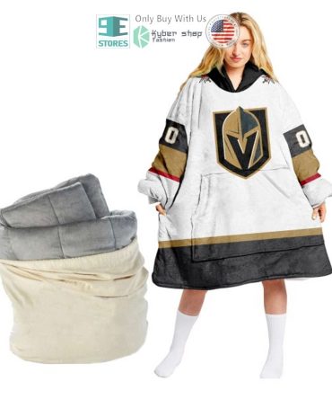 Best Personalized Vegas Golden Knights White Hooded Blanet Hoodie