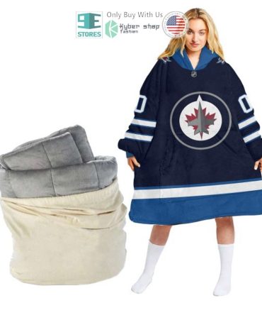 Best Personalized Winnipeg Jets Logo Hooded Blanet Hoodie